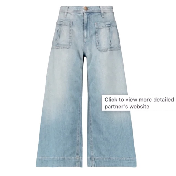 ✨ Current/Elliott ✨ The Culotte Cropped Wide Leg Mid Rise Jeans Size 27 $258 - Picture 5 of 17